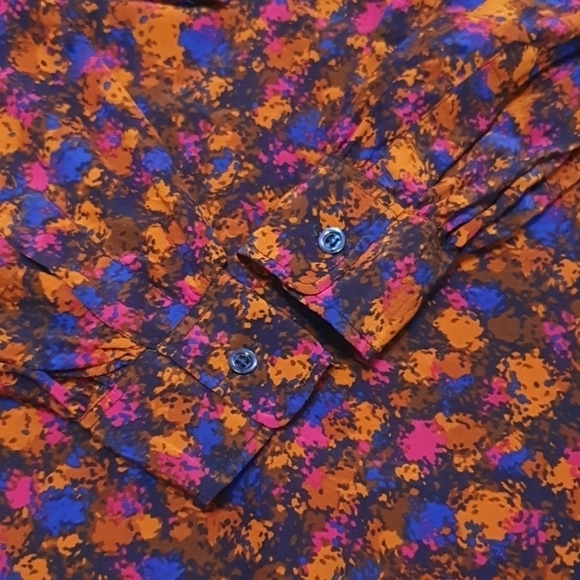 Vintage Yves Saint Laurent 100% Silk 1970 Rive Gauche Button Down Shirt - Picture 6 of 8